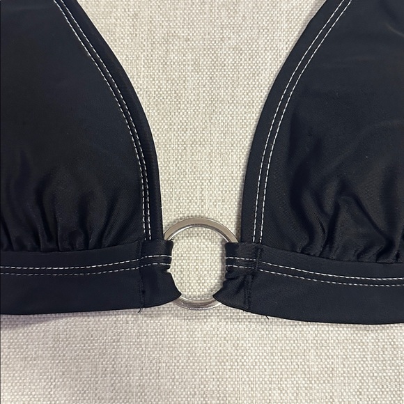 Isaac Mizrahi Black Bikini with Ring Detail Set Size S - Picture 4 of 9